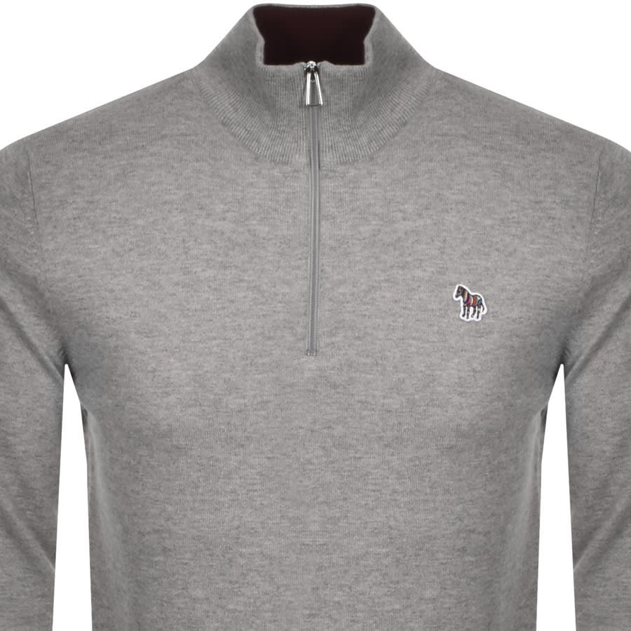 Alternative Image for ProductPS By Paul Smith Half Zip Knit Jumper Grey2